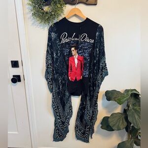 Reworked Panic At The Disco Graphic Tee with Kimono Sleeves